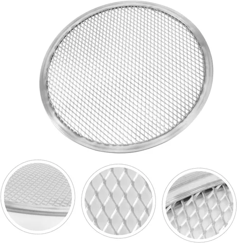 Miniatura 3 de KICHOUSE Juego de utensilios de cocina para pizza con agujeros, herramientas para asar a la parrilla de acero inoxidable, bandeja de malla metálica