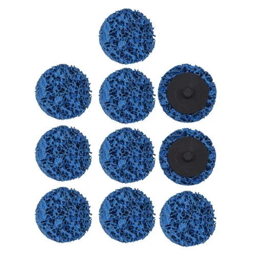 Miniatura 3 de 10 unidades de 2 pulgadas de rueda de disco azul limpia y tira apta para amoladoras angulares, pintura oxidada pulida limpia soldaduras