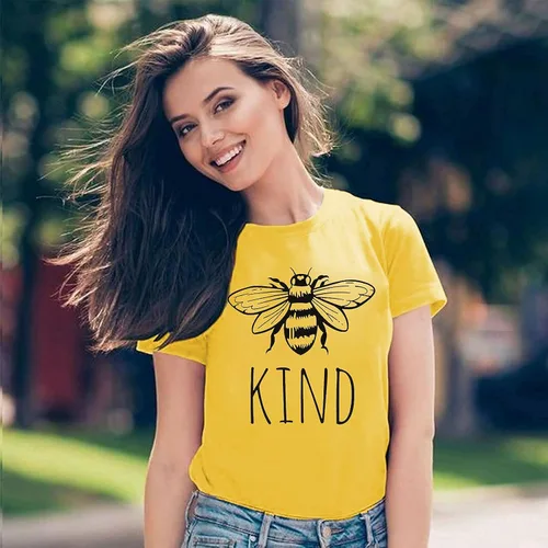 Miniatura 4 de Camisetas divertidas con estampado inspirador Be kind (Sé amable), bonitas y divertidas camisetas con estampados gráficos