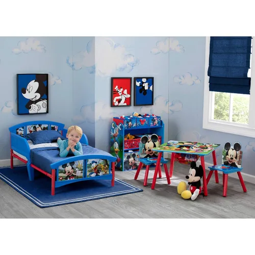 Miniatura 5 de Delta Children Organizador de almacenamiento de juguetes con diseño de 6 contenedores, Disney Mickey Mouse Mickey Mouse Hot Dog Hill