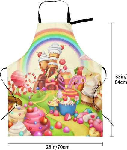 Miniatura 5 de Siiuuol Cute Cats - Delantal de cocina impermeable unisex con babero ajustable
