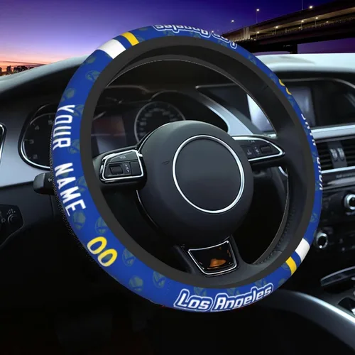 Miniatura 17 de Cleveland - Fundas personalizadas para volante de fútbol, con nombre y número, antideslizantes y absorbentes de sudor, accesorios para automóviles