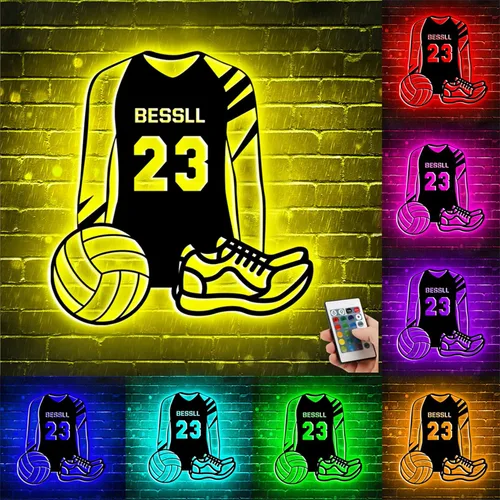 Miniatura 10 de Letrero de metal de béisbol personalizado con luz LED, nombre de camiseta de béisbol personalizable, número, decoración de pared, regalo para casco