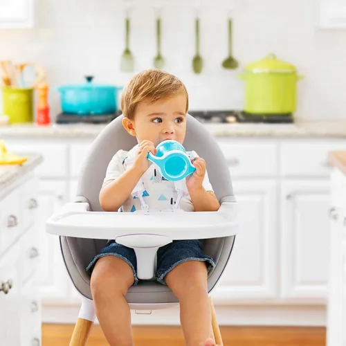 Miniatura 3 de Munchkin® Gentle™ Transition Sippy Trainer Cup, 4 Onzas, Paquete de 2, Azul