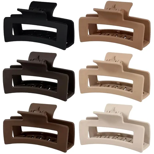 Miniatura 28 de Sisiaipu Pinzas para el Cabello, Pinzas Medianas de 3.5 Pulgadas, Paquete de 6 para Mujeres y Niñas - Accesorios para el Cabello Color Ámbar