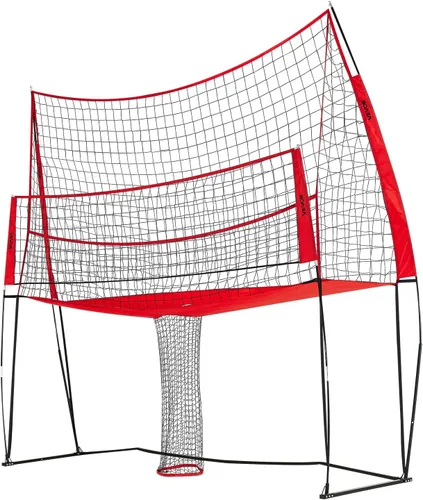 Miniatura 12 de VEVORAdjustable Height Badminton Net Set for Backyard Beach Lawn, Outdoor Portable Volleyball Net with Carrying Bag, 4 Square Quick Assemble Game