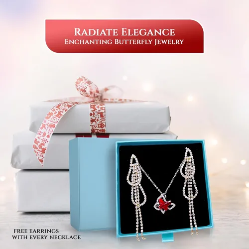 Miniatura 3 de Style Smith Butterfly Pendant Necklace - Cute Dainty necklaces for your Women, Mom, Daughter, Wife, Ladies, Teen girls, Sister, Friends, Mother
