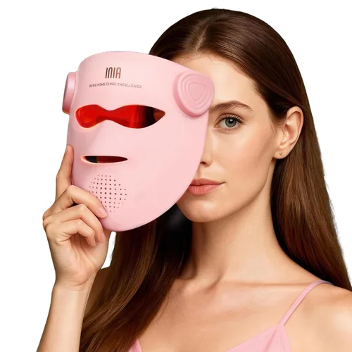 Miniatura 9 de INIA Glow 4D - Máscara de terapia de luz roja inalámbrica para cara, NIR dual, 320 LED, 4 modos, refrigeración debajo de los ojos, máscara facial