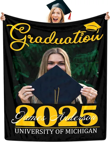 Miniatura 9 de Manta personalizada con collage de fotos, manta de fotos personalizada para graduados, manta personalizada, regalos para temporada de graduación