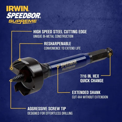 Miniatura 2 de Irwin Tools IWAX2005 - Broca de alimentación automática Speedbor Supreme (1-1/2")