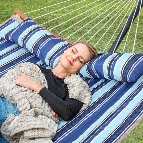 Miniatura 2 de SUNCREAT Hamacas Hamaca Portátil para Exteriores con Soporte, Capacidad de 475 libras, Hamaca Doble Resistente con Soporte Incluido, Patente