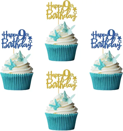 Miniatura 13 de Decoración para cupcakes de cumpleaños de 5 años, suministros para cupcakes de cumpleaños de 5 años, decoraciones para fiestas de cumpleaños de 5
