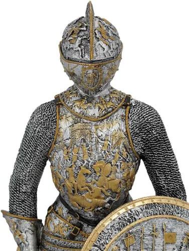 Miniatura 4 de Veronese Design Figura de estatua medieval de caballero francés con armadura
