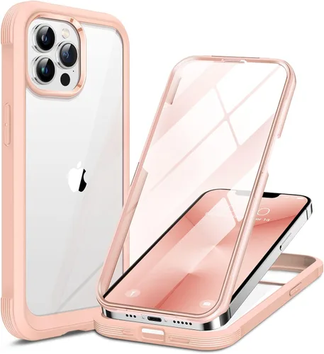 Miniatura 105 de Miracase Funda para iPhone 13 de 6.1 pulgadas, [sin burbujas] funda de teléfono de cuerpo completo con pantalla de vidrio completa integrada, sin