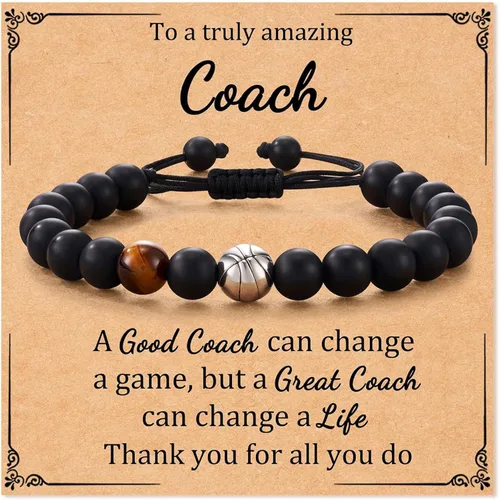 Long tiantian Regalos de entrenador de fútbol para hombres y niños, pulsera de béisbol, fútbol, baloncesto, regalos de entrenador de Asketball,