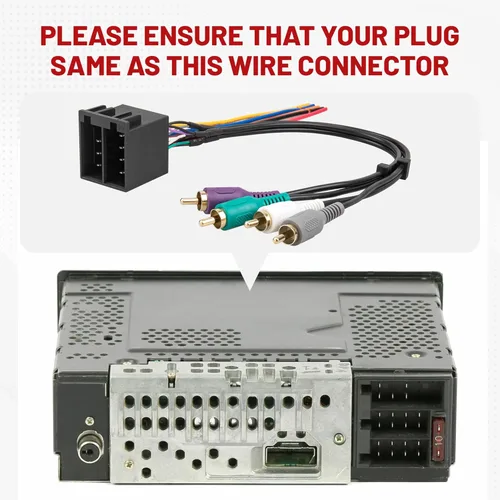 Miniatura 3 de RED WOLF Arnés de cables estéreo de radio con amplificador AMP, conector de integración RCA Jack Adaptador para Mercedes Benz 1990-2004, Volkswagen