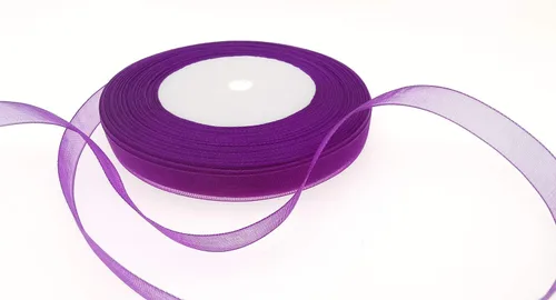 Miniatura 16 de Dxeud Cinta de organza transparente (roja, 1/2" x 50 yardas)