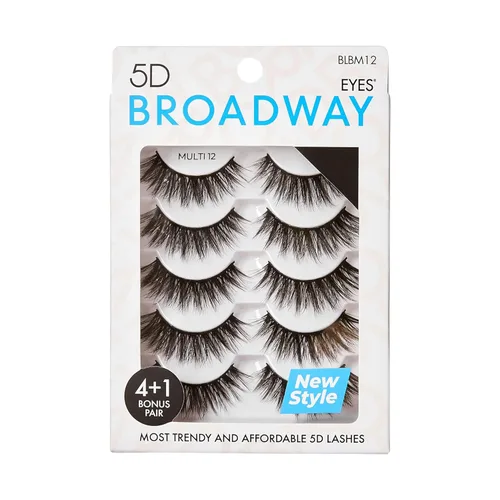 Miniatura 5 de Broadway - Juego de 5 pares de pestañas postizas de aspecto natural a dramático (11)