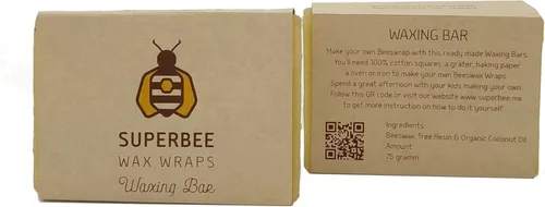 Miniatura 3 de SuperBee - Bloque de cera de abeja para bricolaje con resina de árbol y aceite de coco, barra de 2.65 oz hace hasta 10 envolturas, ingredientes