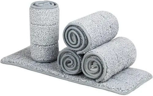 Miniatura 4 de Paquete de 6 cabezales de microfibra de 15 pulgadas, resistentes y reutilizables, almohadillas de repuesto para pisos de madera dura, lavables a