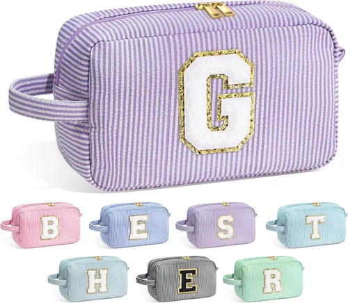 Miniatura 41 de Bolsa de Maquillaje con Inicial YOOLIFE - Regalos de Cumpleaños para Mujeres, Niñas, Mamá, Hija, Amigas, Hermana, Maestra, Regalos de Propuesta