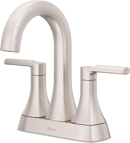 Miniatura 25 de Grifo de lavabo de baño Pfister Vaneri, 8 pulgadas de separación, 2 manijas, 3 orificios, certificado NSF, acabado negro mate, LF049VRIBB