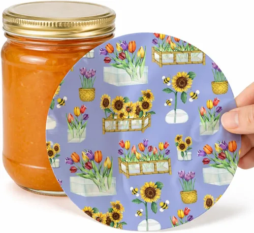 Miniatura 8 de Andreas Jo-86 - Abrelatas de silicona, girasol – Agarre de tapa antideslizante de 6.25 pulgadas y pelador de ajos, apto para alimentos
