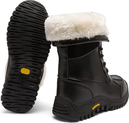 Miniatura 7 de Botas de invierno para mujer, impermeables, cálidas, con forro de piel sintética, botas de nieve para mujer, botas de nieve a la moda, botas de pato