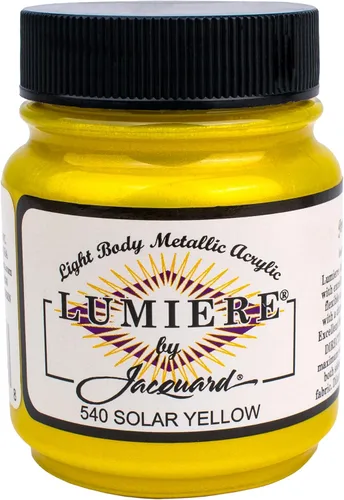 Miniatura 15 de Jacquard Lumiere Pintura para Tela de 2.25oz Turquesa Nacarado - Pintura Metálica para Tela, Cuero, Lienzo, Papel y Madera - Pintura Acrílica