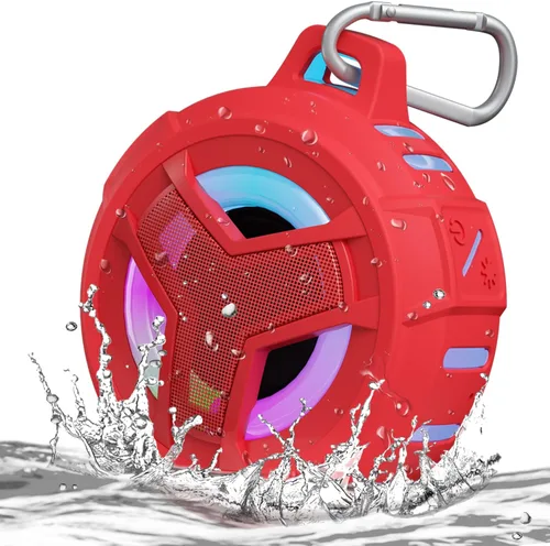 Miniatura 11 de EBODA - Altavoz de ducha impermeable con Bluetooth, IPX7, flotante, portátil, inalámbrico, pequeños altavoces, tiempo de reproducción de 24H con luz