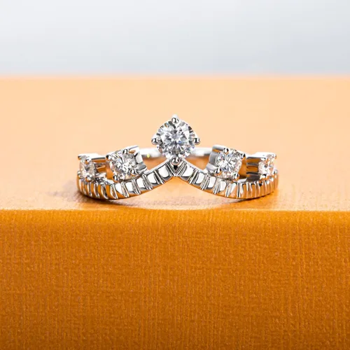 Miniatura 2 de Anillos de eternidad de moissanita, anillos de boda, color D, claridad VVS1, redondo, corte brillante, plata de ley 925, 56 piedras, anillos