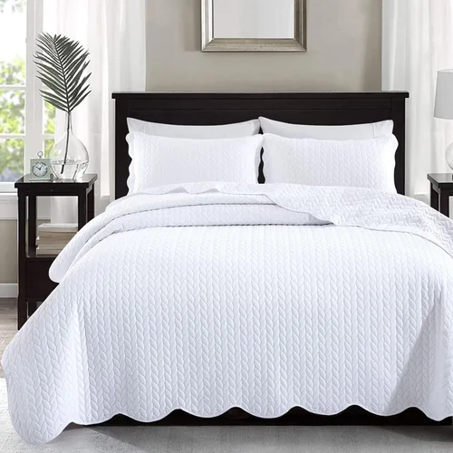 Miniatura 64 de IR Imperial Rooms Velvet Twin Quilt Bedspread Comforter Bedding Set 2 Pcs Diamond Pattern - (68"x86") Bedspread Coverlet + 1 Pillow Shams
