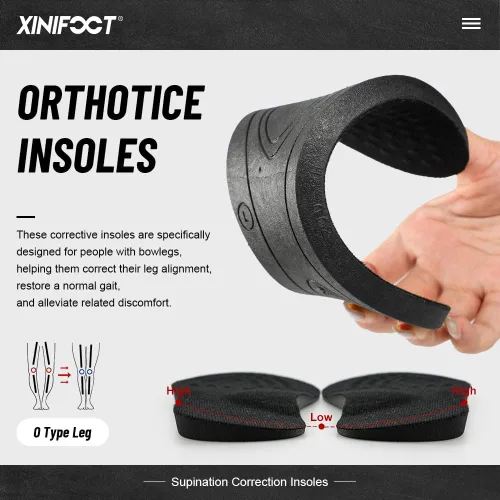 Miniatura 7 de XINIFOOT Plantillas ortopédicas que corrigen la postura, plantillas de zapatos de pierna tipo O/X, pronación de fascitis plantar, pies planos
