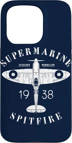 Miniatura 19 de iPhone 12 Pro Max Spitfire RAF Británico WW2 Fighter Aviation Case Supermarine Aviation
