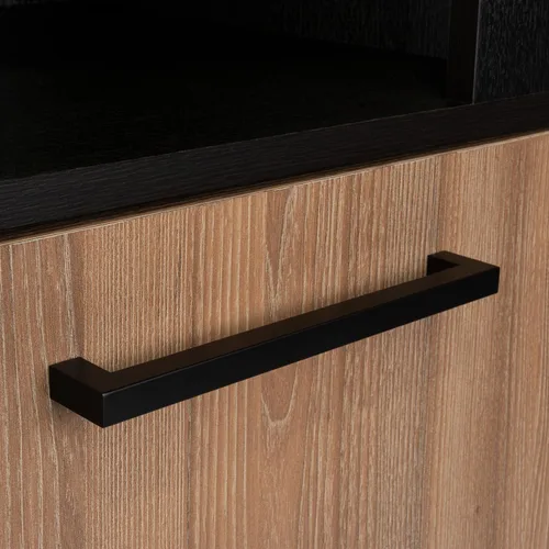 Miniatura 7 de Tuhome Kaia - Armario esquinero de bar, bar compacto con estante para vino de diez botellas, gabinete de una sola puerta, dos estantes abiertos
