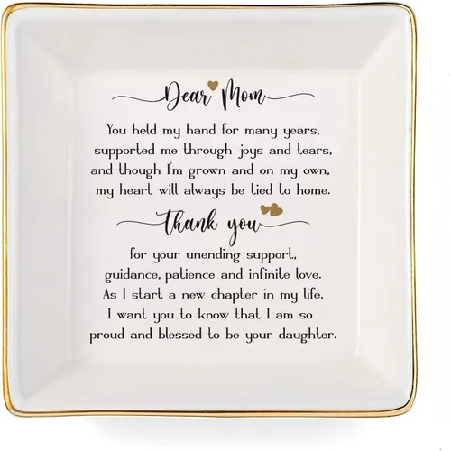JOYIMARR Regalos para Madre de la Novia de la Hija, Soporte para Joyas Organizador de Bandeja para Anillos, Regalos de Boda para Mamá - Me Tomaste