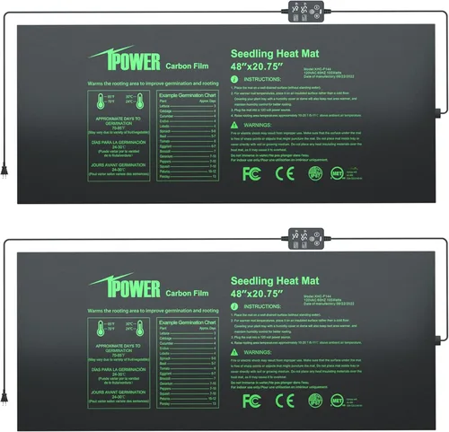 Miniatura 20 de iPower Alfombrilla térmica duradera e impermeable para plántulas, almohadilla hidropónica cálida para un inicio eficiente de semillas, uso