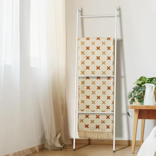 Miniatura 8 de ABQ Escalera para Mantas Toallero al Aire Libre para Piscina, Soporte Decorativo de Metal para la Sala de Estar Baño, Negro