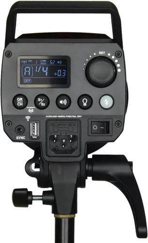 Miniatura 6 de Godox MS300 300WS 2.4G Wireless X System Studio Flash, temperatura de color 5600±200k, tiempo de reciclaje de 0.1-1.8S, utilizando el gatillo Godox