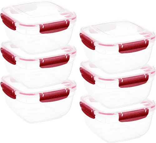 Miniatura 13 de Superio Recipiente de plástico para almacenamiento de alimentos con tapa hermética para cocina, 10 tazas, 80 onzas, libre de BPA, a prueba de fugas