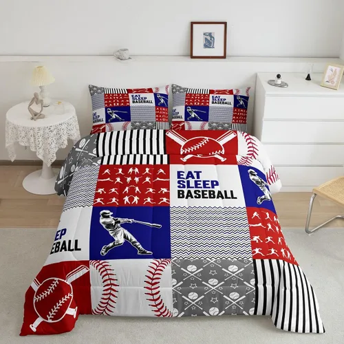 Miniatura 18 de Eat Sleep - Juego de edredón de natación para niños y niñas, ropa de cama temática de natación, juego de cama de natación, juego de deportes Nadar 03
