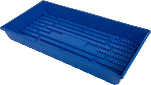 Miniatura 6 de SUNPACK Bandeja de inicio de semillas de plástico de 10 x 20 pulgadas, color negro, 2.5 pulgadas, sin agujeros de drenaje, ideal para invernaderos