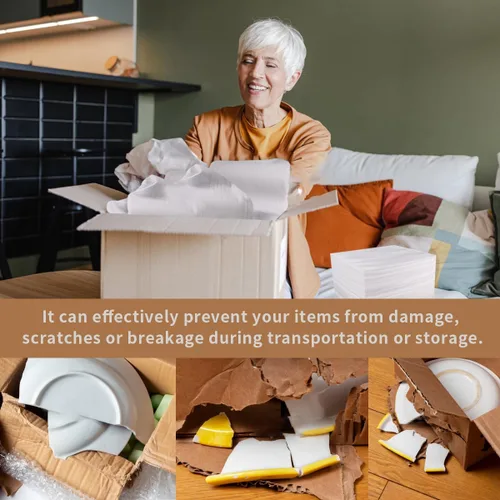 Miniatura 4 de Suministros de mudanza de 15 x 15 pulgadas, 50 bolsas de espuma, suministros de embalaje para mudanza y almacenamiento, bolsas de espuma
