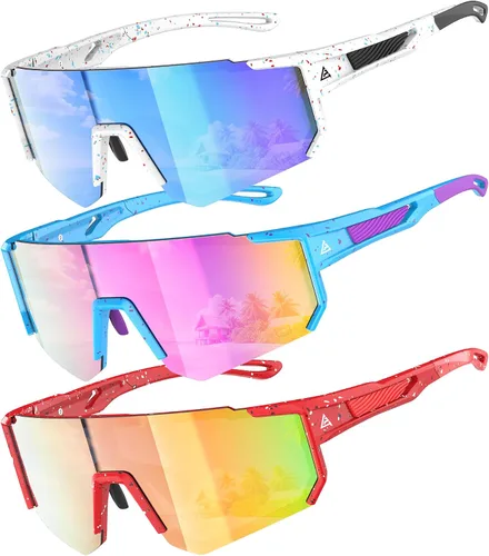 Miniatura 15 de Gafas de sol para niños jóvenes béisbol sóftbol gafas de sol para niñas niños de 4-14 años protección UV deportes niños paquete de 3