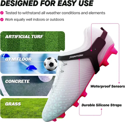 Miniatura 7 de Playermaker 2.0 Rastreador inteligente de fútbol para tacos, más de 25 métricas técnicas y físicas de entrenamiento de fútbol, 12 meses de acceso a