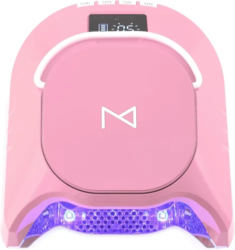 Miniatura 12 de M - Lámpara de uñas profesional híbrida GlowPro de 86W inalámbrica recargable LED UV, secador de uñas inalámbrico para uñas de gel, manicura, Blanco