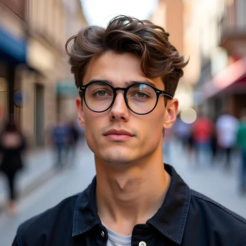 Miniatura 8 de HJSTES Gafas de Luz Azul Vintage para Mujeres y Hombres Redondas que Bloquean la Luz Azul con Marco Grueso TR90