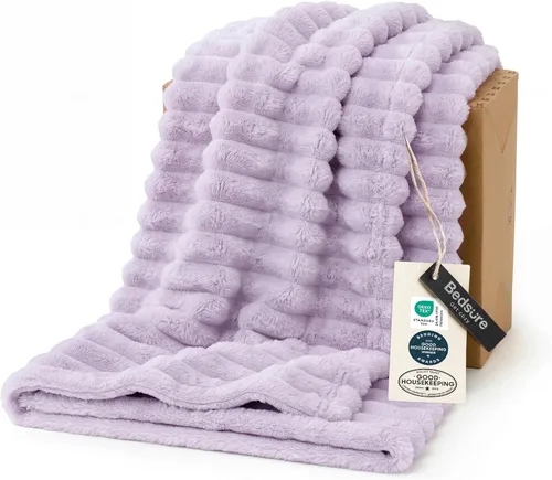 Miniatura 10 de Bedsure GentleSoft - Manta de forro polar azul para sofá, mantas suaves y acogedoras para mujer, lindas mantas pequeñas para niñas, azul claro, 108