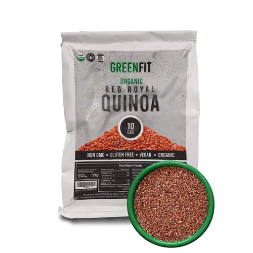 Miniatura 8 de Quínoa Royal Orgánica Tri-Color de Greenfit Sin GMO, Sin Gluten, Vegana y Orgánica Proteína Completa, Alta Fibra, Quinoa Tri-Color Baja