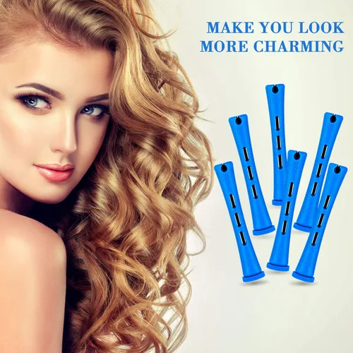 Miniatura 5 de 48 piezas de varillas para el cabello permanente, varillas cortas de onda fría, planchas de permanente de plástico, rulos para rizar el cabello